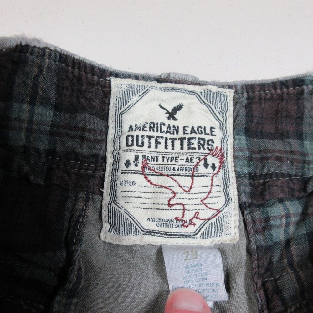American Eagle Mens Solid Gray Distressed Militar… - image 3
